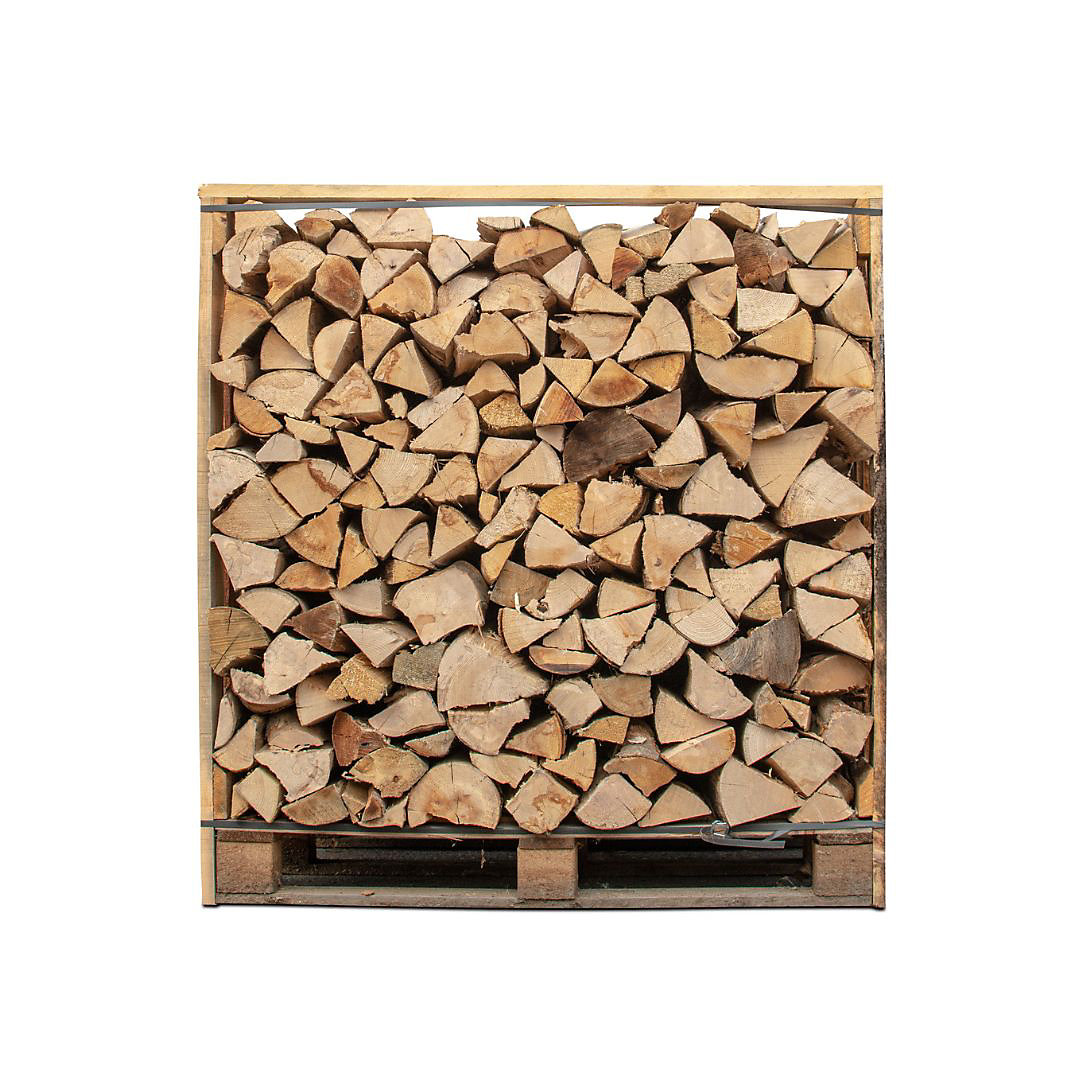 Box 1,50 stères de 30cm bois de chauffage - palette de bois coupé fendu de 1,05m3 chêne / hêtre / Châtaigniers
